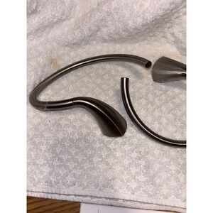 2 Modern Brushed Nickel Towel Bar Holder Bathroom Fixture Parts Set